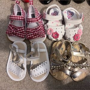 Bundle of 4 little girls sandals